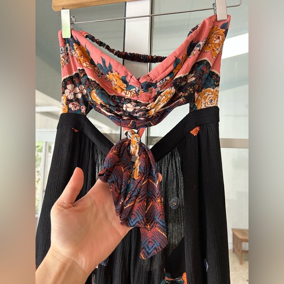 Free people Bali birds of paradise black jumpsuit - Picture 8 of 16